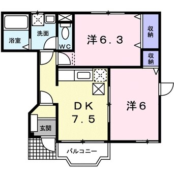 間取図 ＣＯＳＭＯＳオクムラ