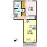 メゾンヴィラ栗東 1LDKの間取り