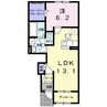 シエーネ 1LDKの間取り