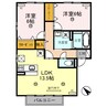 リビングタウン貴生川　A棟 2LDKの間取り