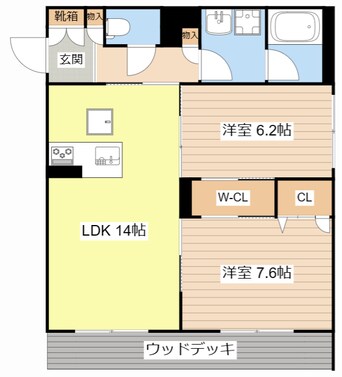 間取図 Ｆｌｅｕｒ　ｄｕ　Ｌａｃ