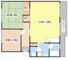 スカイハイツ 2LDKの間取り