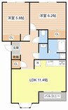 ジョイフルメゾン 2LDKの間取り