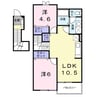 ラフレシ－ル 2LDKの間取り
