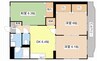 西村マンションⅡ 3DKの間取り