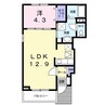 ブリーズヒル 1LDKの間取り