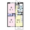 アルカディア 2DKの間取り