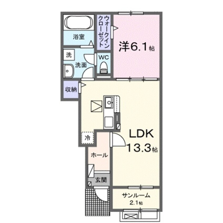 間取図 プリムローズ　K