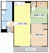 ルミエールA 2LDKの間取り