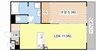 HCプレジオ草津新浜 1LDKの間取り
