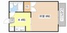 サイプリスコーポ東矢倉Ｂ棟 1Kの間取り