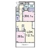 レスパスカルム 2LDKの間取り