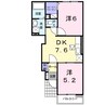 パディーポンド 2DKの間取り
