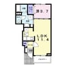 マスメゾン 1LDKの間取り