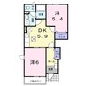 カーザ　ミア　Ⅱ 2DKの間取り