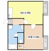 コーポ愛荘 1DKの間取り