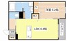 グロワール野村 1LDKの間取り