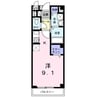 セイバリ－東矢倉 1Rの間取り