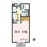 ハンズレジデンス北脇　A棟 1Kの間取り