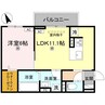 エレガンス ビュー 1LDKの間取り
