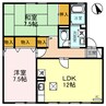 EAST NONAMI 弐番館 2LDKの間取り