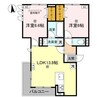 Ｄ－ＲＯＯＭ 東矢倉 2LDKの間取り