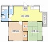 芦田ハイツ 2DKの間取り