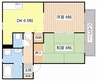 サンガーデン高野 2DKの間取り