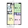 ミヤマハイツ 2DKの間取り