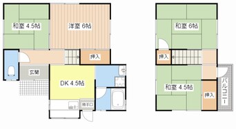 間取図 中條邸貸家