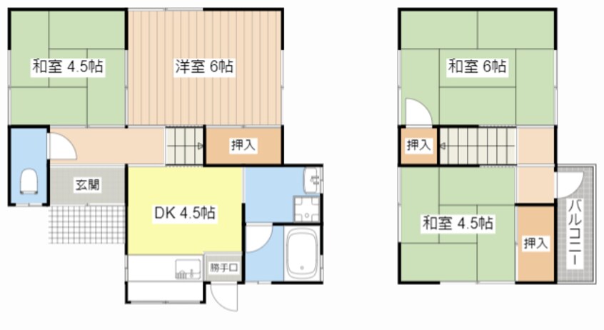 間取図 中條邸貸家