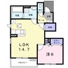 リシアンサス 1LDKの間取り