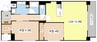 琳翔・石部 2LDKの間取り