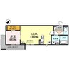 (仮称) 栗東市大橋5丁目D-ROOM 1LDKの間取り