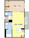 シャーメゾン　リーリエ 1LDKの間取り