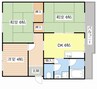 湖南コーポクライノⅠ 3DKの間取り
