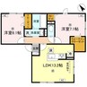 D-ROOM吉身 2LDKの間取り