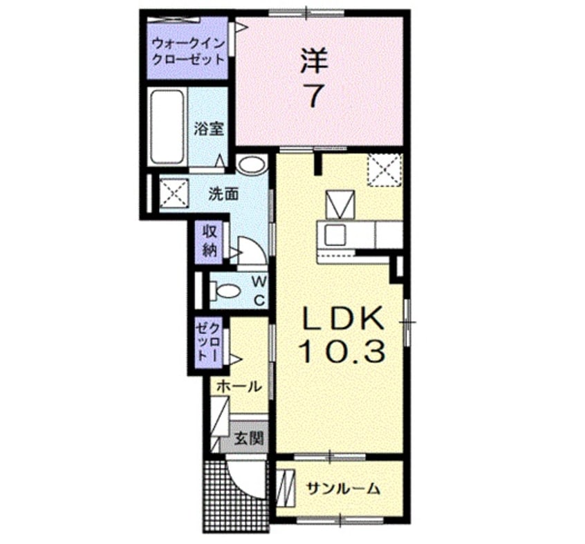 間取図 ヴィラ　ココール　Ⅱ