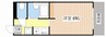 マンションオーク 1Kの間取り