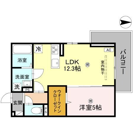 間取り図 D-ROOM山上