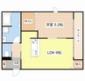 CA彩り 1LDKの間取り