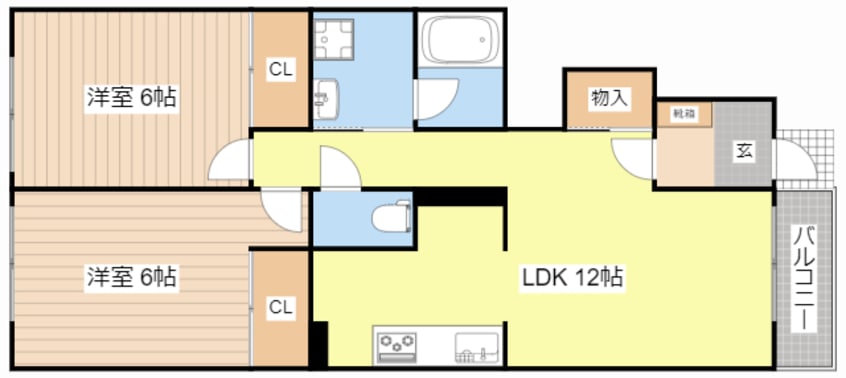 間取図 リクデロワA