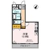 セジュールオッツ 1Rの間取り