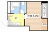 利休館 1Kの間取り