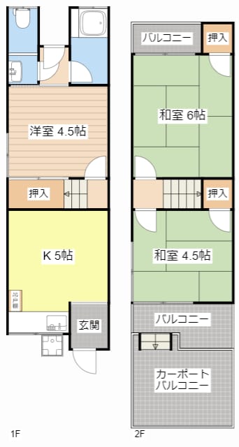 間取図 中小森町貸家