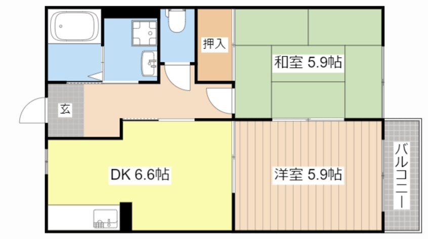 間取図 クレイン　アベニュー