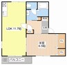ニューハイツ・Ｋ 1LDKの間取り