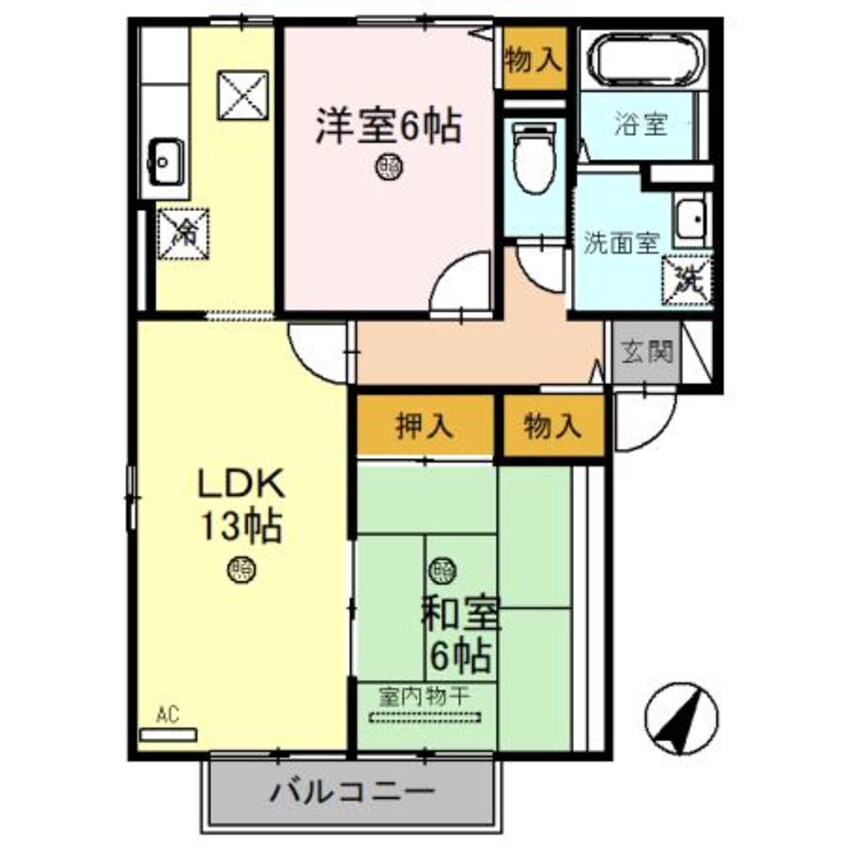 間取図 リリックス ブルー　Ａ棟