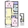 ＠三雲Ｂ 2LDKの間取り