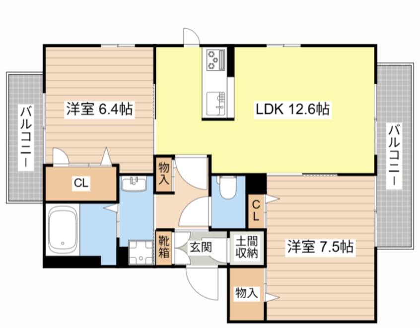 間取図 アンティーク　Ｒ
